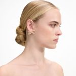 GOLD CRYSTAL BOW EARRINGS - Image 2