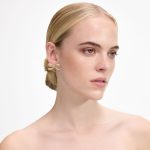 GOLD CRYSTAL BOW EARRINGS - Image 4