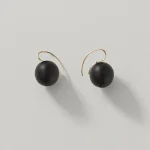 STONE SPHERE DROP EARRINGS