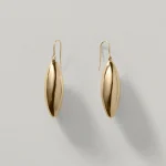 LARGE ELONGATED ELLIPSE EARRINGS
