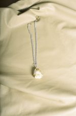 PALE YELLOW ROSE SILVER NECKLACE - Image 2