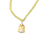 PALE YELLOW ROSE NECKLACE