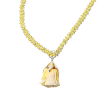 PALE YELLOW ROSE NECKLACE