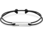 PERFORATED BLACK CORD BRACELET LE 1.7G