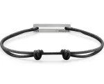 PERFORATED BLACK CORD BRACELET LE 1.7G - Image 2