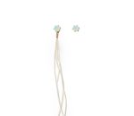 LAGOON AND WHITE FEATHER EARRINGS