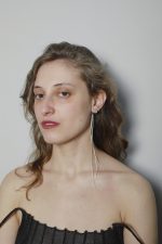 LAGOON AND WHITE FEATHER EARRINGS - Image 2