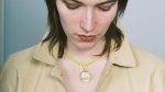 PALE YELLOW ROSE NECKLACE - Image 2