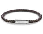 BROWN LEATHER CABLE BRACELET LE 7G