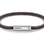 BROWN LEATHER CABLE BRACELET LE 7G