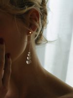 SHORT DROP CRYSTAL EARRINGS - Image 2