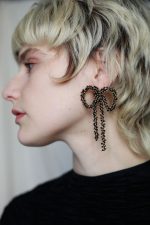 BLACK BOW EARRINGS - Image 2