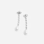 BOW PEARL DROPLET EARRINGS - Image 4