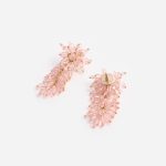 PINK CRYSTAL CLUSTER EARRINGS - Image 2