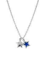 TWO STARS ENAMELED NECKLACE