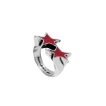 ICON RED ENAMELED SINGLE RING