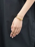 KNOTTED BRACELET GOLD - Image 2