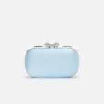 BLUE SATIN MULTI CRYSTAL CLUTCH BAG - Image 4