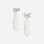 BOW BEADED WATERFALL EARRINGS