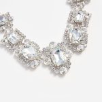 SILVER CRYSTAL CLUSTER NECKLACE