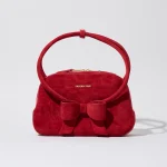 BOW RING HANDLE BAG RED
