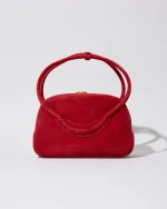 BOW RING HANDLE BAG RED - Image 3
