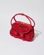 BOW RING HANDLE BAG RED - Image 2