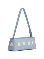 Light blue leather Museo baguette bag