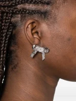 Tin Foil Bow Gemstone Earrings - Image 5