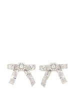 Tin Foil Bow Gemstone Earrings - Image 3