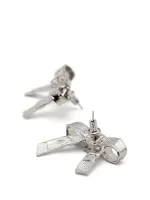 Tin Foil Bow Gemstone Earrings - Image 4