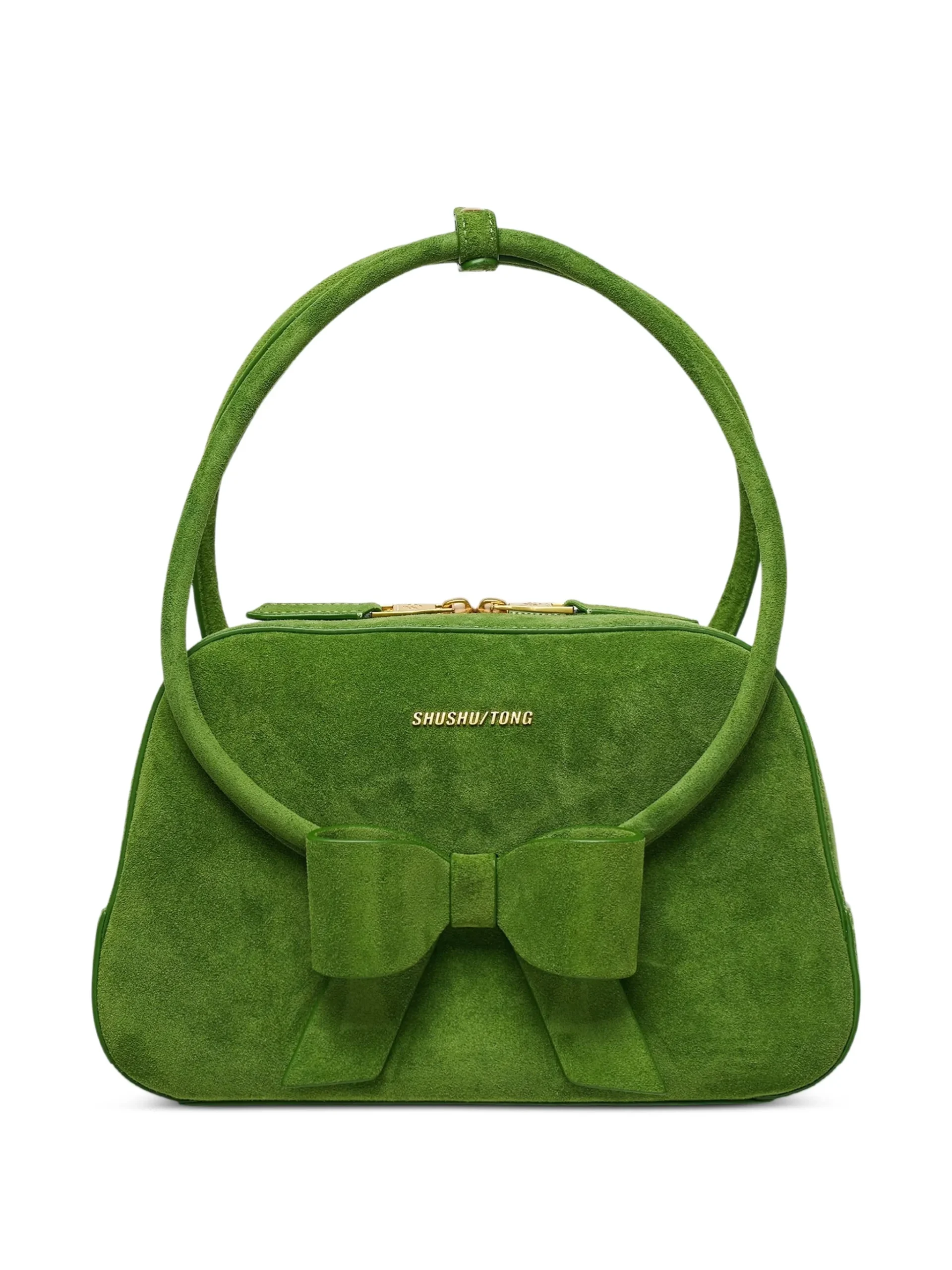 35851165_67539920_2048 BOW RING HANDLE BAG GREEN - Image 1