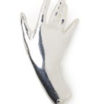 Silver hand brooch
