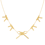 Fabric Cast Lace Bow Necklace - Image 2