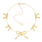 Fabric Cast Lace Bow Necklace - Image 3