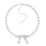 Tin Foil Bow Gemstone Necklace