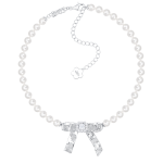 Tin Foil Bow Pearl Necklace