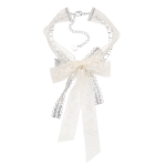 Long-tail Lace Bowknot Fabric Necklace - Image 5
