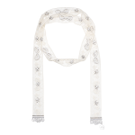 Gemstone Inlaid Fabric Lace Necklace