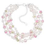 Painted Pearl Layered Necklace