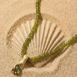 Bubbles and Bling Green Necklace