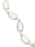 Relied Bowknot Nature white Stone Prom Necklace - Image 3