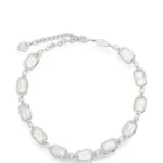 Relied Bowknot Nature white Stone Prom Necklace