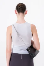 FLOR BLACK CHAIN BAG - Image 5