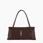 FLOR BROWN BAG WITH CHAIN CHARM