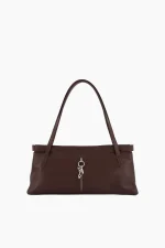 FLOR BROWN BAG WITH CHAIN CHARM