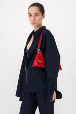 MARLA RED LIPSTICK BAG (WITH HEART KEYCHAIN) - Image 3