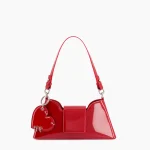 MARLA RED LIPSTICK BAG (WITH HEART KEYCHAIN)