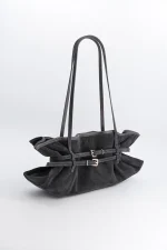 SIDNEY GREY SUEDE BAG - Image 2