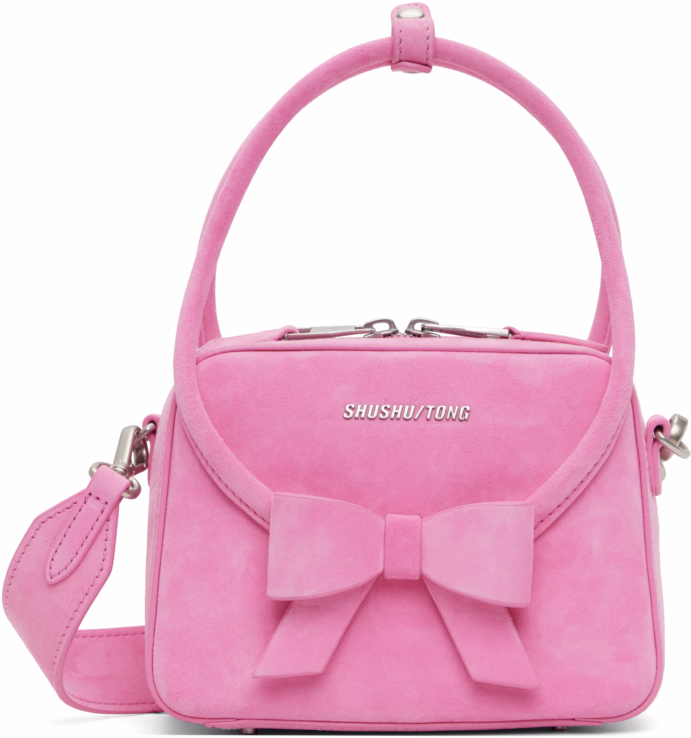shushu-tong-pink-bow-knot-bag Bow Knot Bag Pink - Image 1